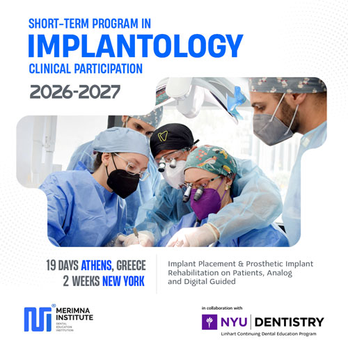 Short-Term Program in Implantology 2026-2027 Greece-New York